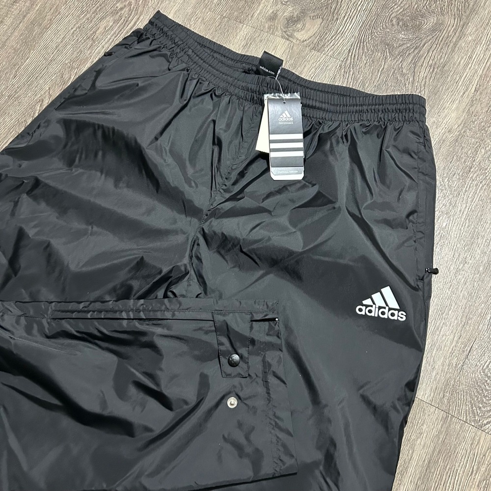 Adidas Sere Rain Pants XL 33" Inseam Black Lined Soccer Nylon New with Tags